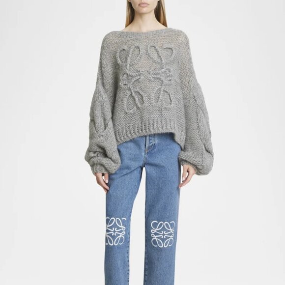 Anagram Knit Sweater with Knitted Sleeves - Picture 1 of 12